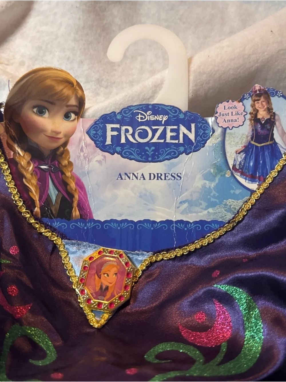 Disney Anna Purple, Blue & Gold Girls Costume Dress - Picture 2 of 4